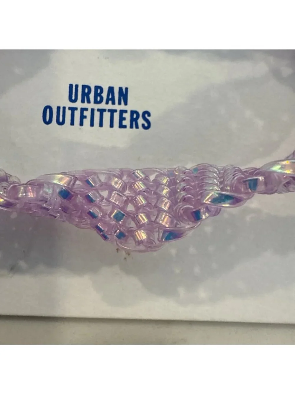 NWT Urban Outfitters Lavender Plastic Braided Necklace Choker